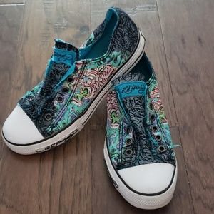 ed hardy slip on sneakers